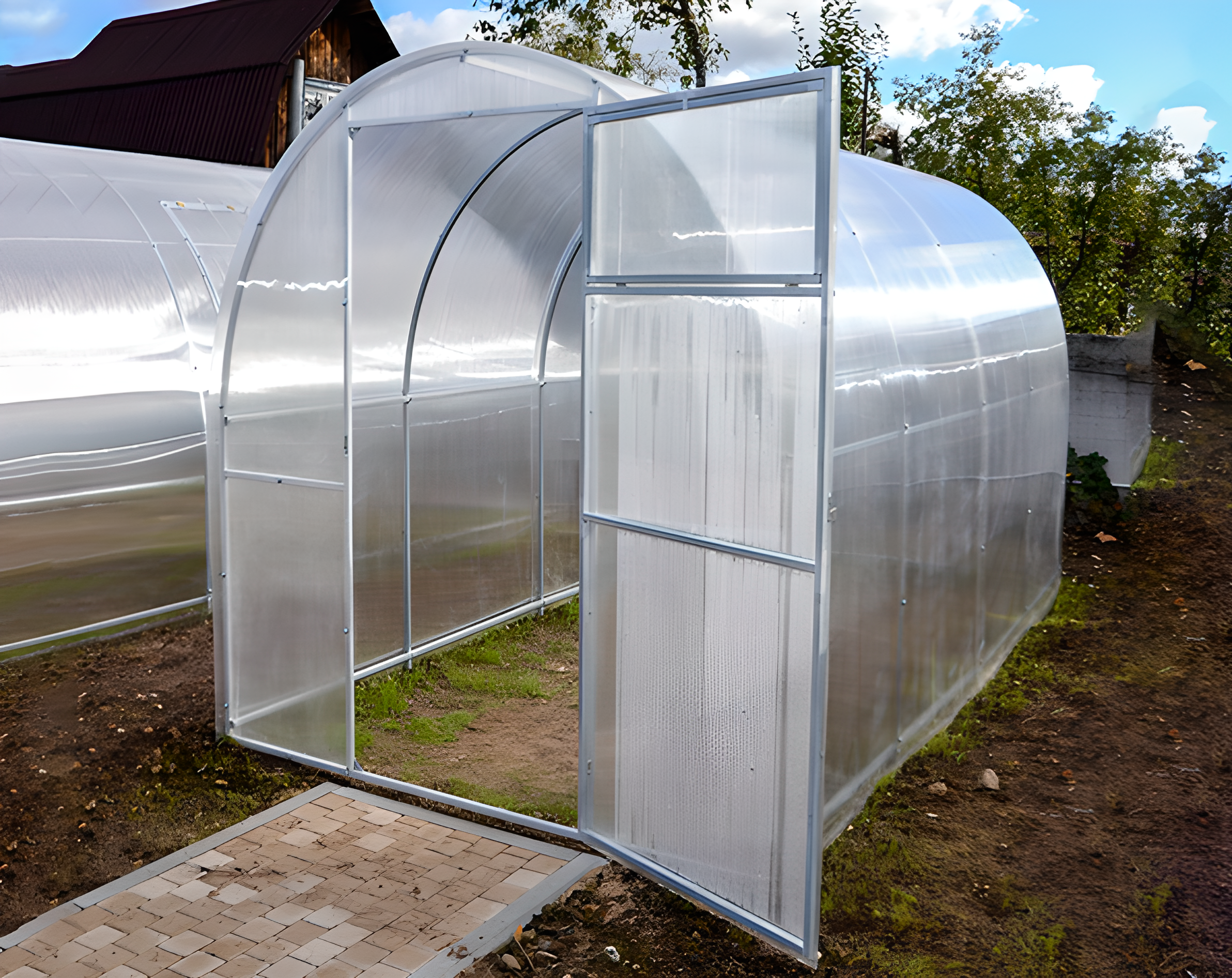 SZKLARNIA «COMPACT» SZEROKOŚĆ 2,40M;PROFIL 20*20; DŁUGOŚĆ 4m,6m,8m,10m,12m