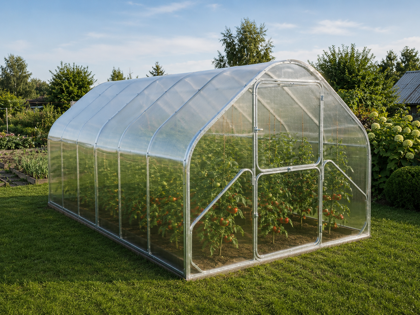 Szklarnia z poliwęglanu Domek 2,75x6 m – profil 40×20