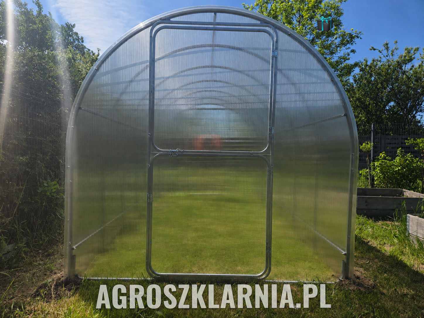 Szklarnia z poliwęglanu 2,1×6 m – profil 25×20